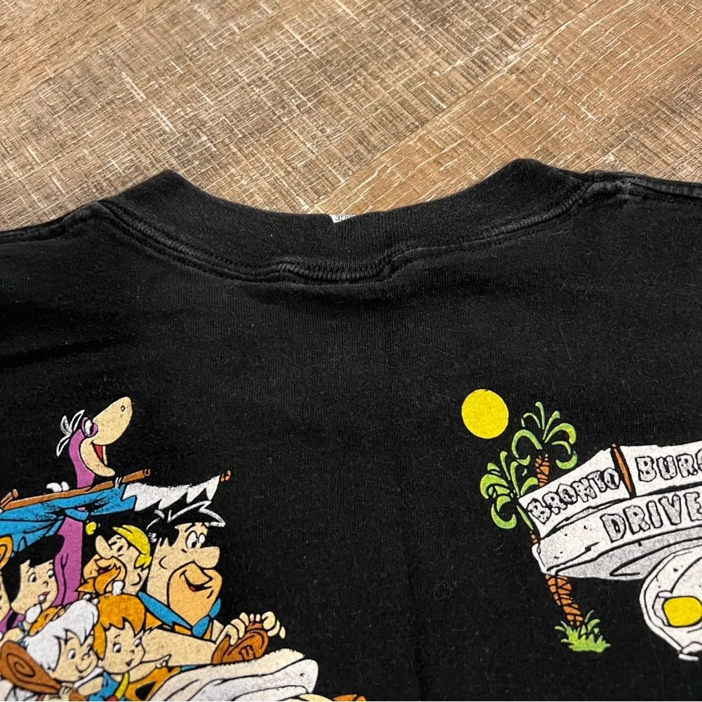 CLOSET CLOSING Flintstones T Shirt Vintage Tultex 1994 90s Front & Back Graphics - Picture 8 of 16